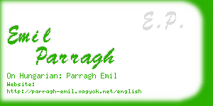 emil parragh business card